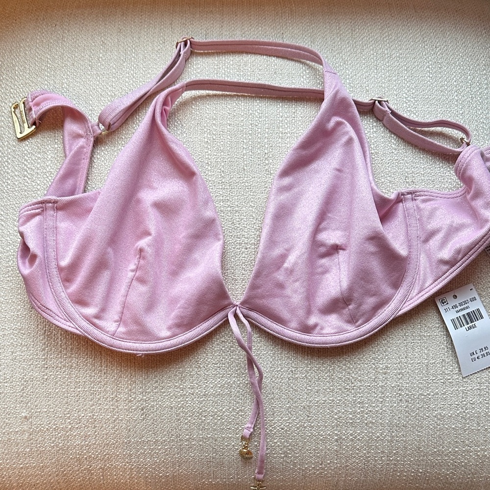 Pink Underwire Bikini Top - Unbranded